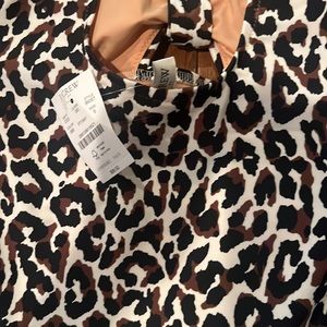 New keyhole leopard print one piece from J Crew. Size small. New with tags.